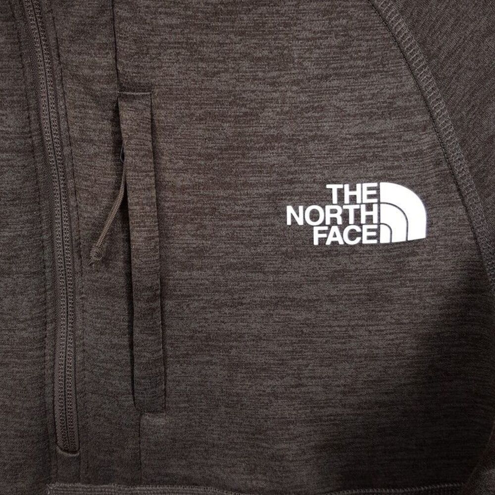 THE NORTH FACE Sweatshirt Mens Small Brown 1/2 Zip Fleece Pullover CANYONLANDS - Picture 2 of 9